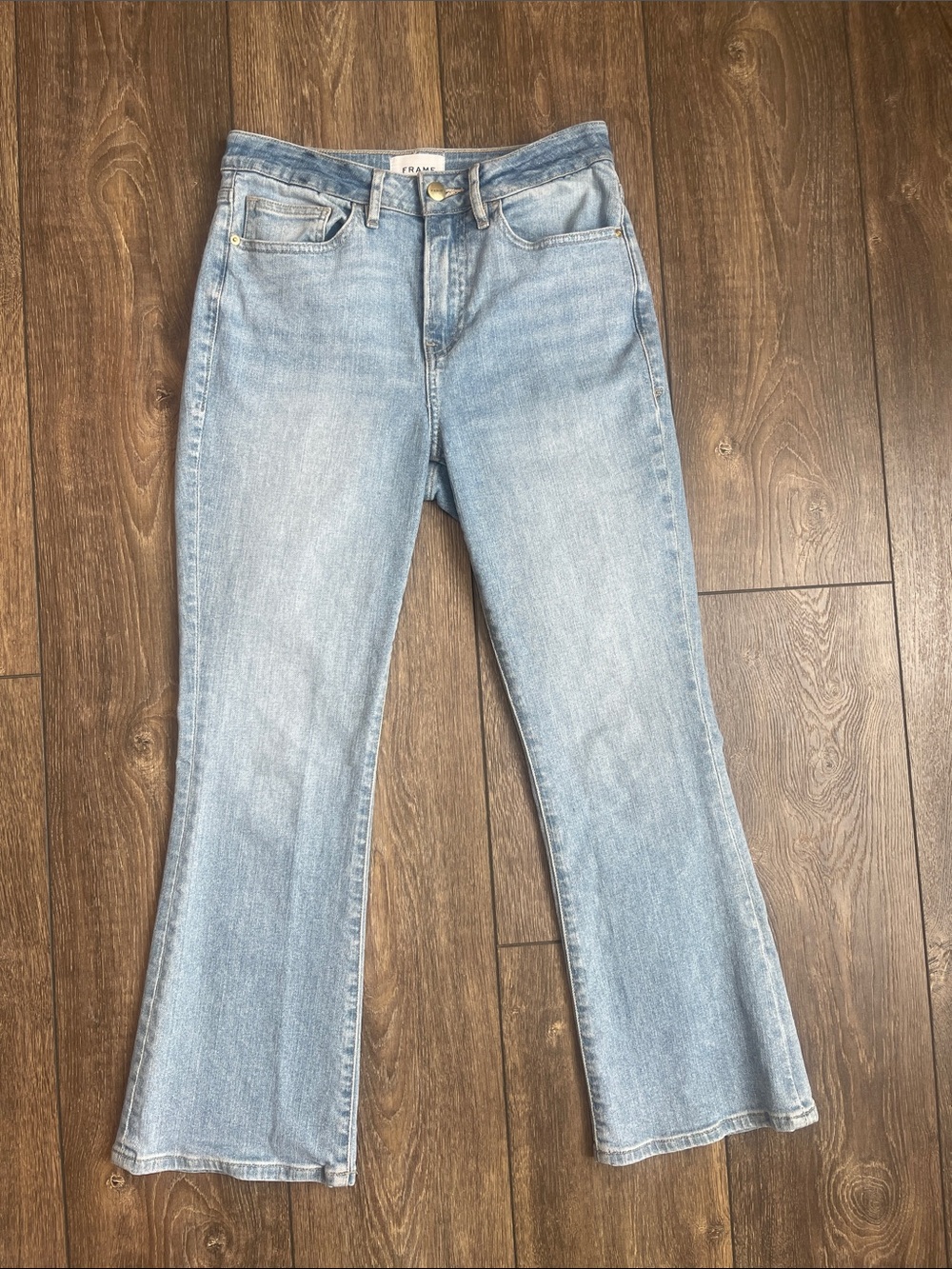 Frame Denim Light Blue Flare Jeans